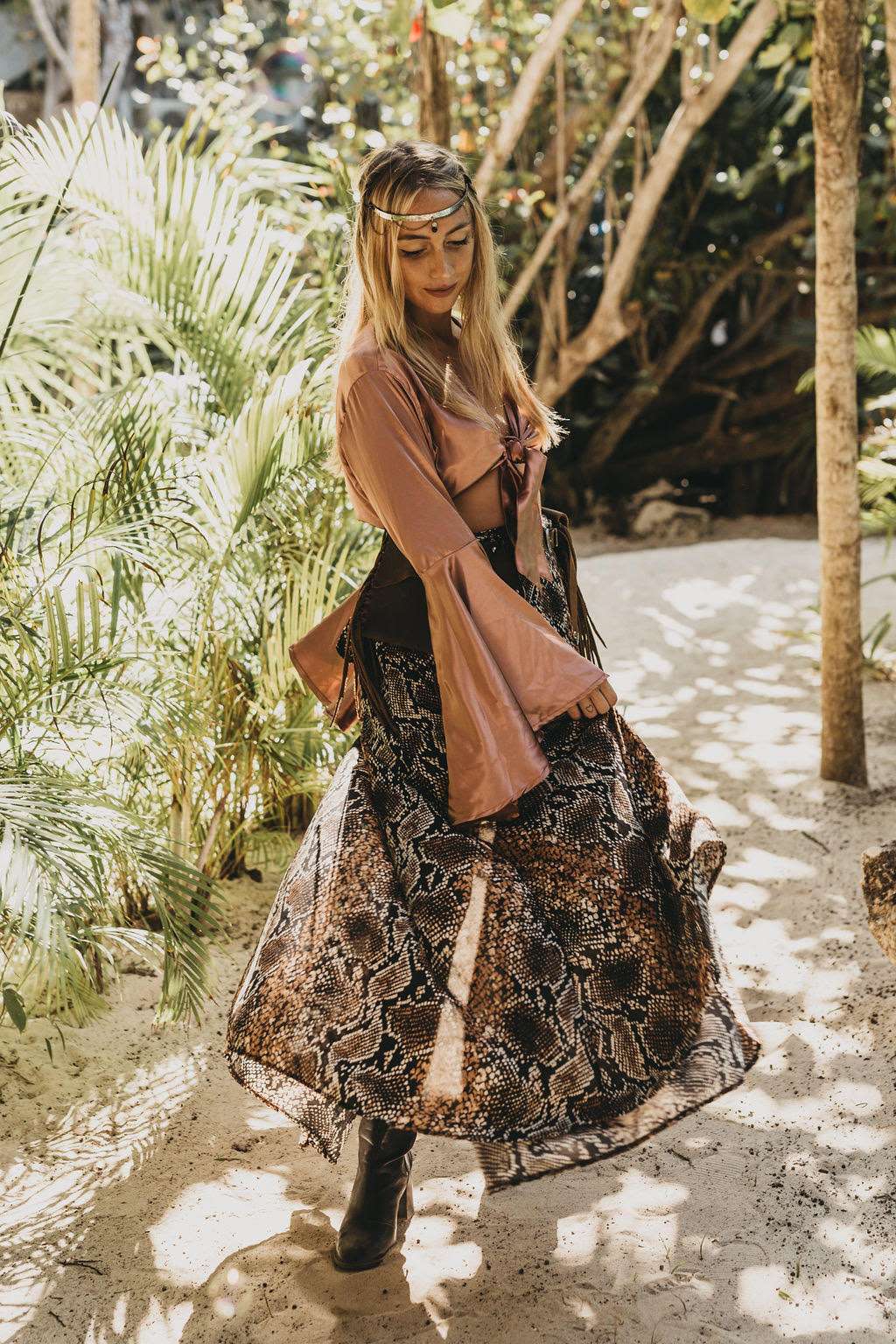Blusa Boheme satinada