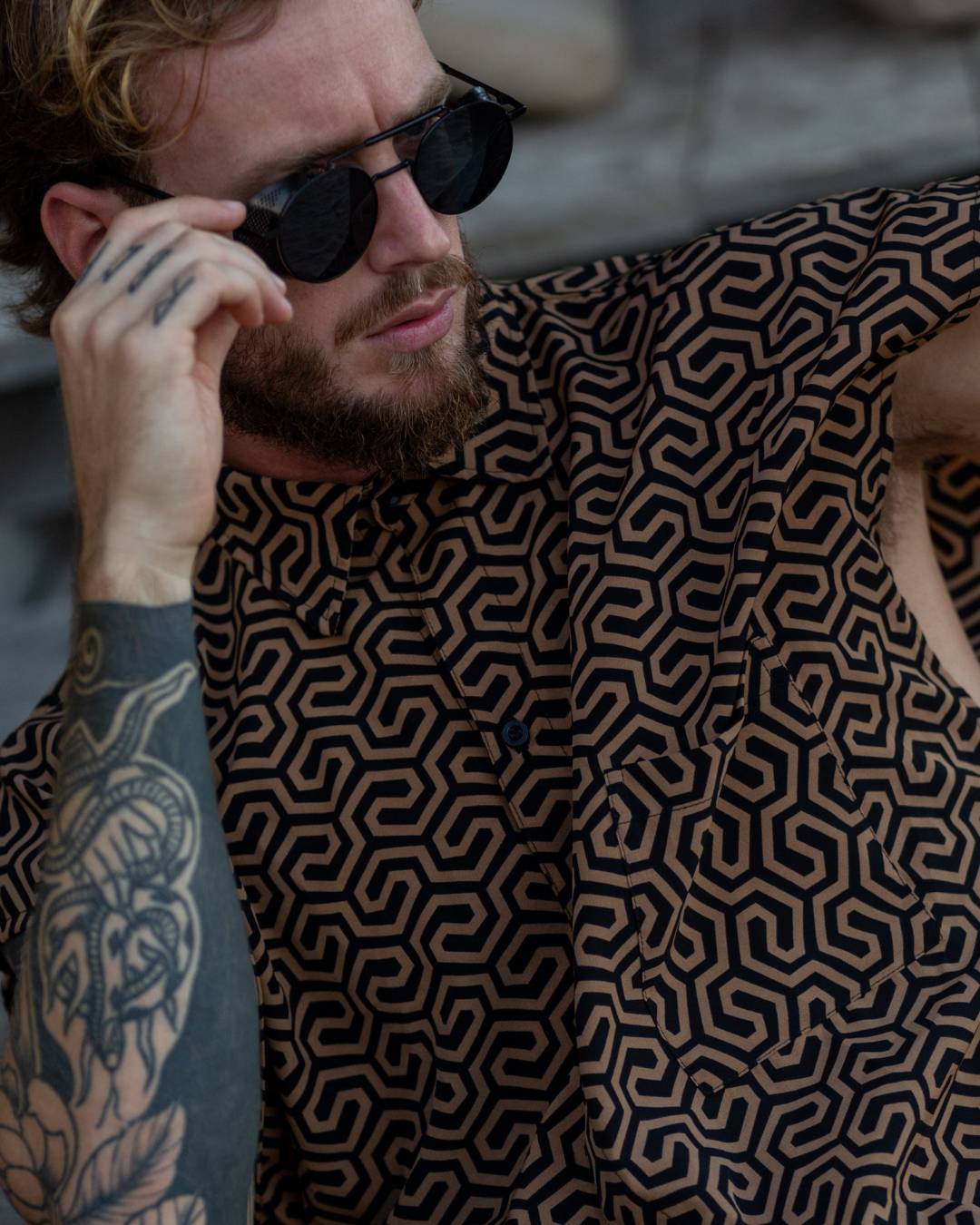 Camisa stone print