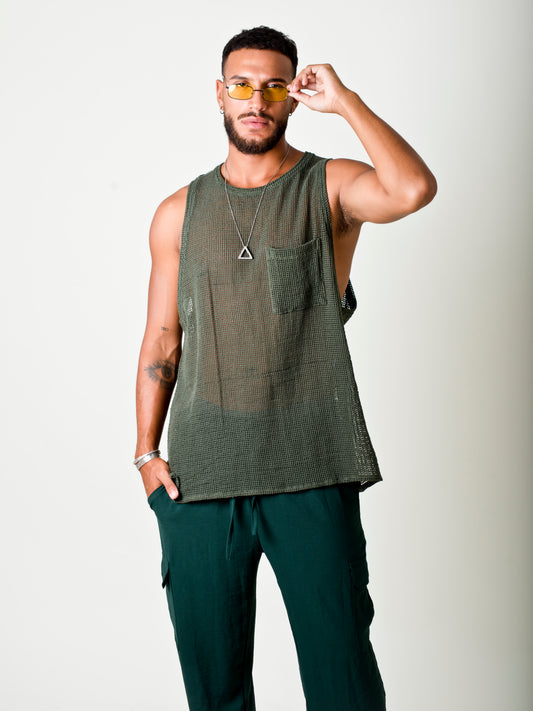 Musculosa jordan tejida